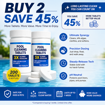 🏊‍♂️ Pool Cleaning Tablets for Crystal Clear Water – Drop, Dissolve, Dive In! 🌊✨