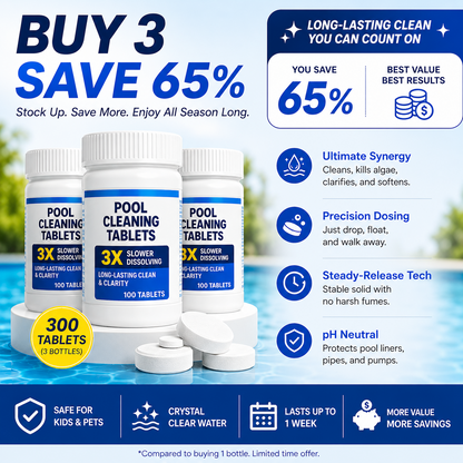 🏊‍♂️ Pool Cleaning Tablets for Crystal Clear Water – Drop, Dissolve, Dive In! 🌊✨
